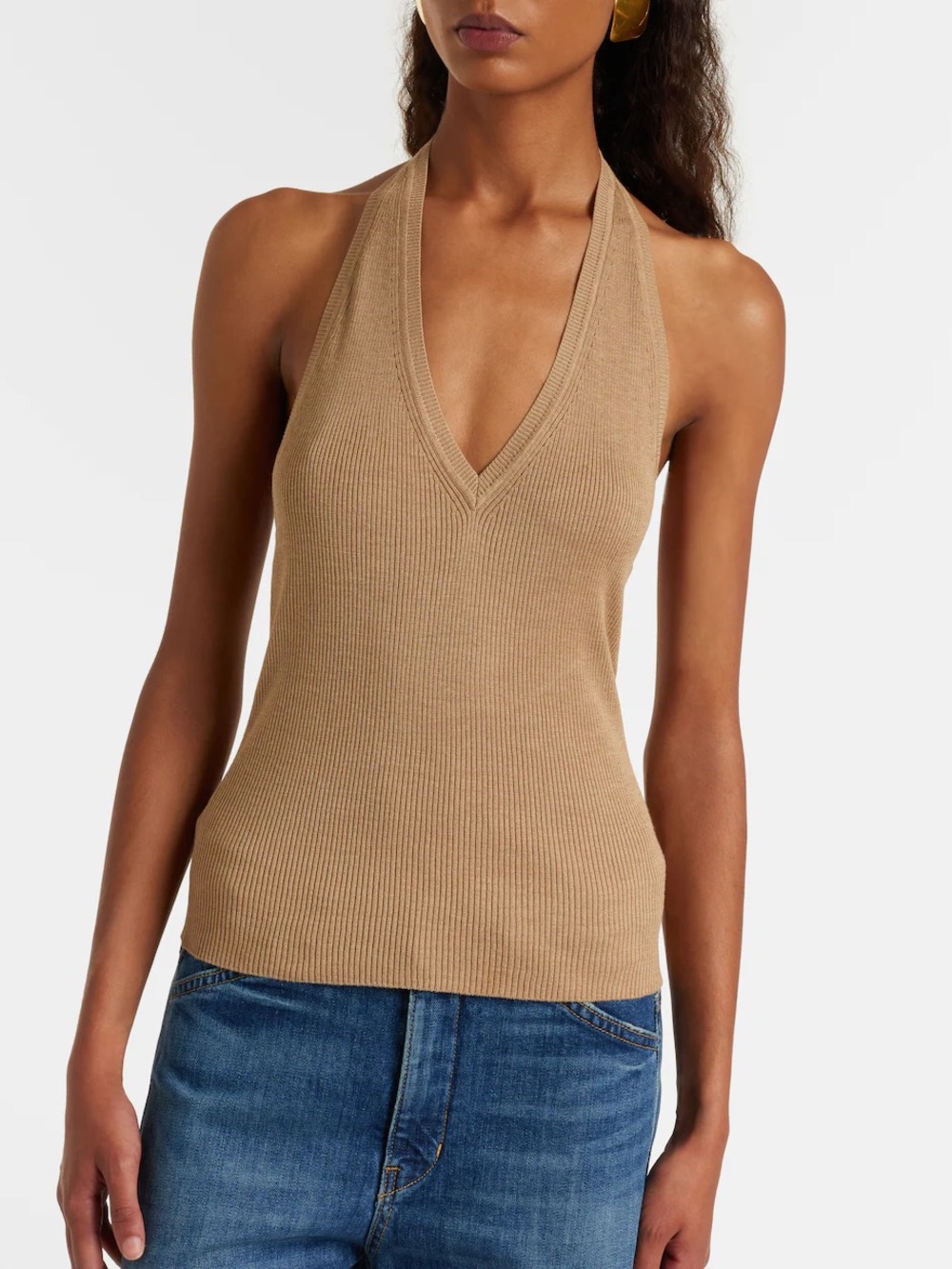 Nili Lotan Ivey halterneck silk top